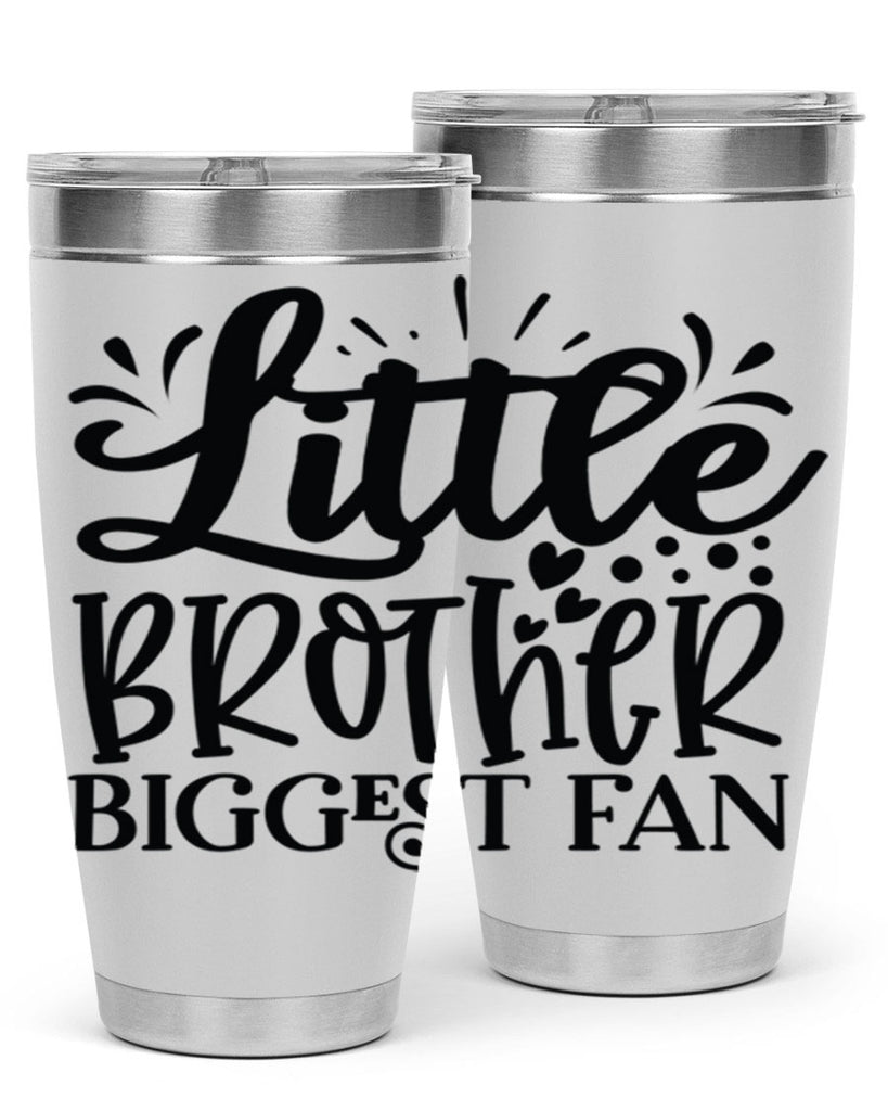 Little Brother Biggest Fan 2056#- baseball- Tumbler