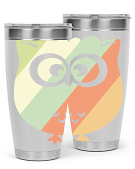 Owl Retro Style Vintage A TurtleRabbit 15#- owl- Tumblers