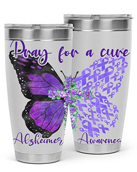 Pray For A Cure AlzheimerS Awareness 208#- alzheimers- Tumbler