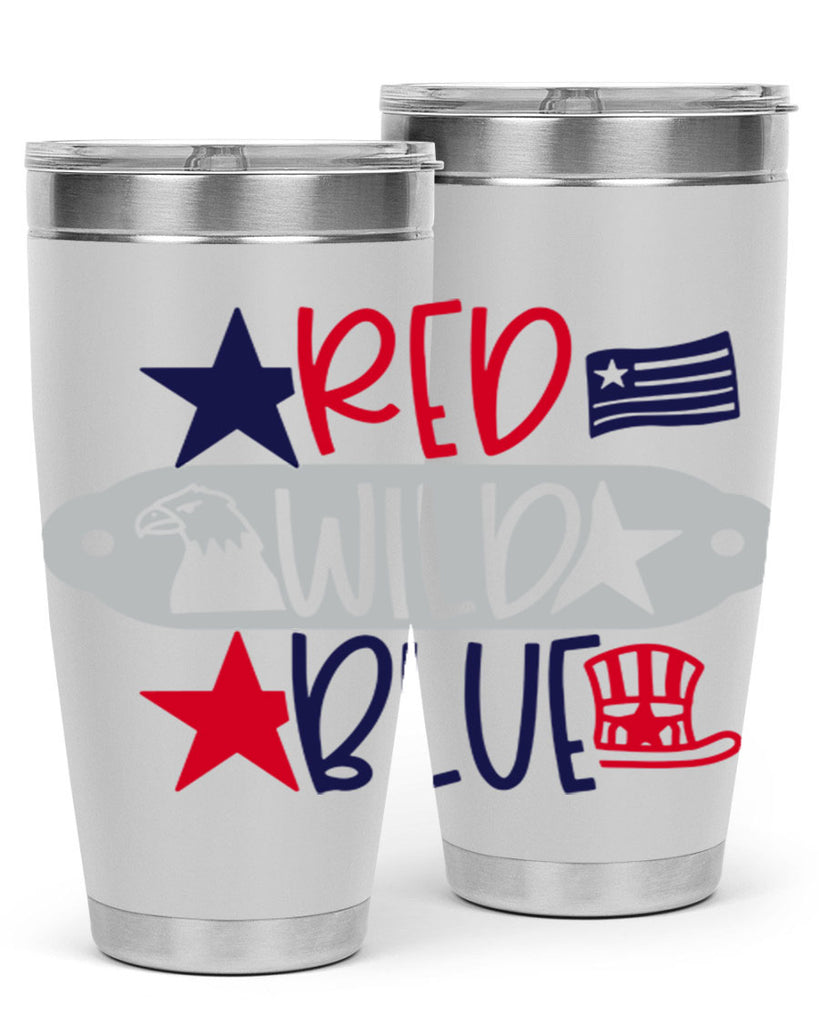Red Wild Blue Style 171#- Fourt Of July- Tumbler