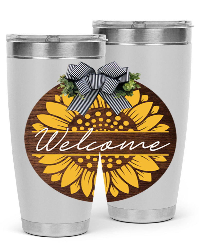 Welcome Sunflower Mockup584#- spring- Tumbler