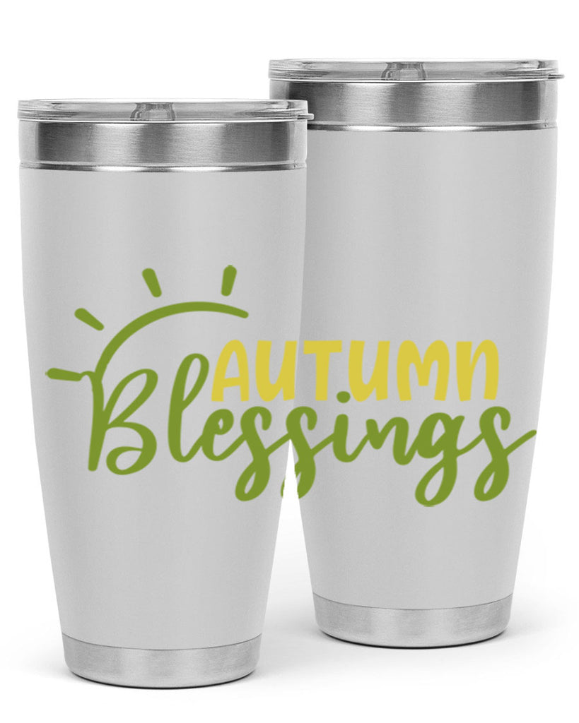 autumn blessings 66#- thanksgiving- Tumbler