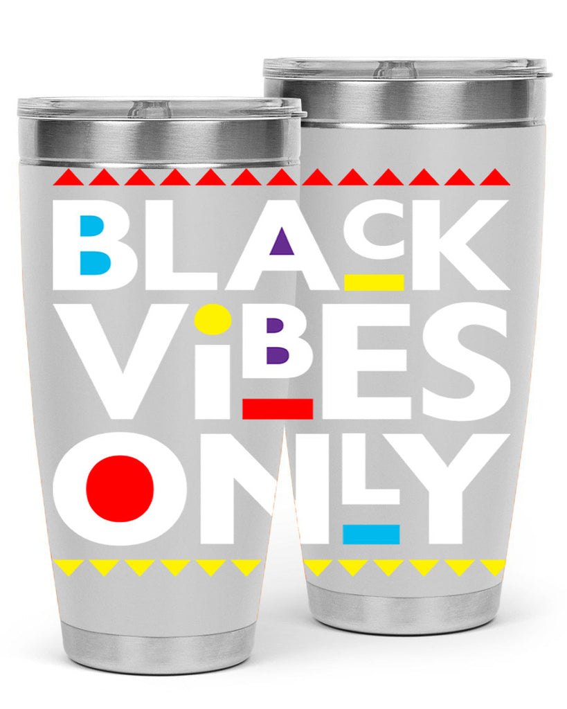 black vibes only 217#- black words phrases- Cotton Tank
