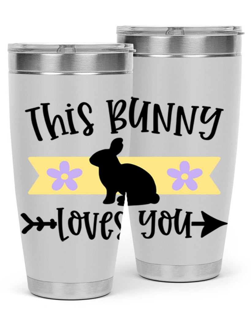 this bunny loves you 10#- easter- Tumbler