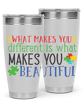 what makes you different is what makes you beautiful Style 3#- autism- Tumbler