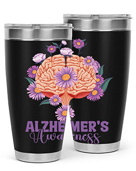 AlzheimerS Awareness Brain 12#- alzheimers- Tumbler