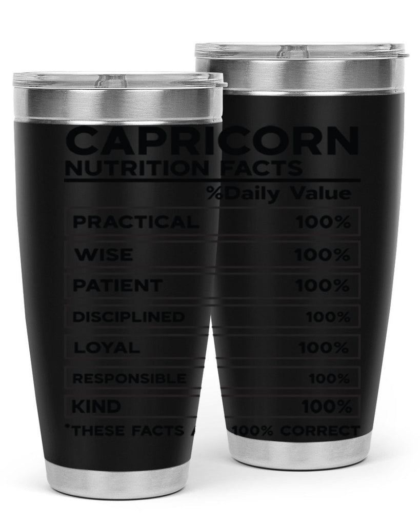 Capricorn Nutrition Facts 185#- zodiac- Tumbler