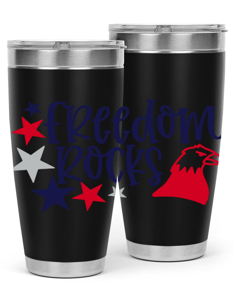 Freedom Rocks Style 148#- Fourt Of July- Tumbler