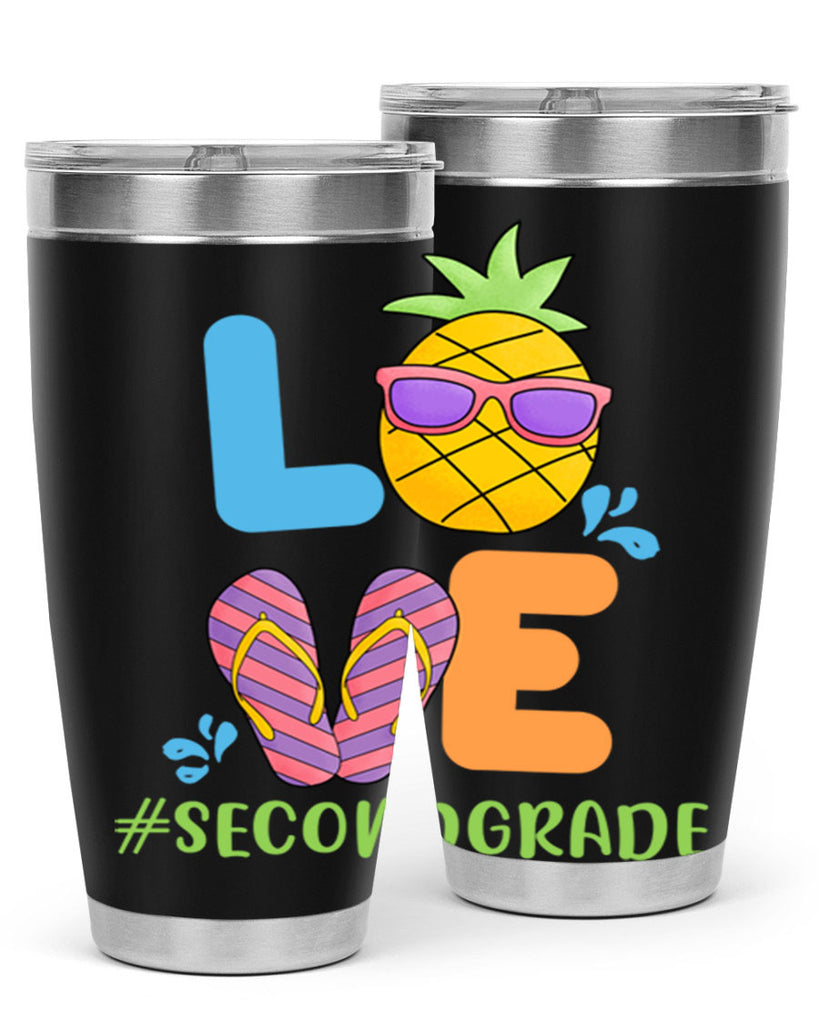 LOVE 2nd Grade Summer Pineapple 17#- second grade- Tumbler