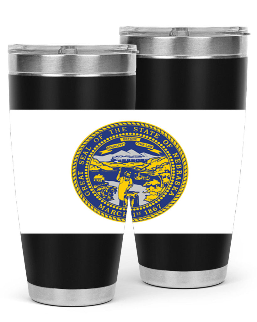 Nebraska 25#- Us Flags- Tumbler