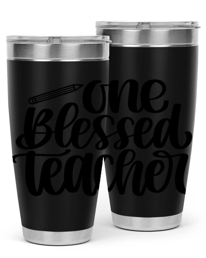 One Blessed Teacher Style 62#- teacher- tumbler