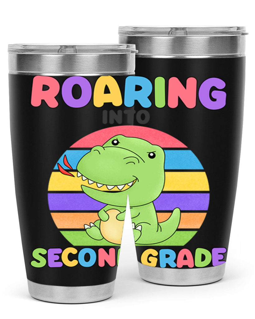 Roaring to 2nd Grade Trex 23#- second grade- Tumbler