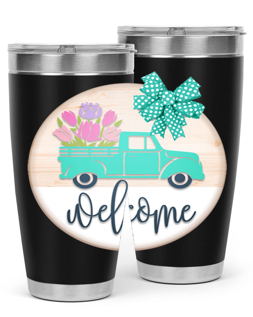 Welcome spring truck Mockup578#- spring- Tumbler