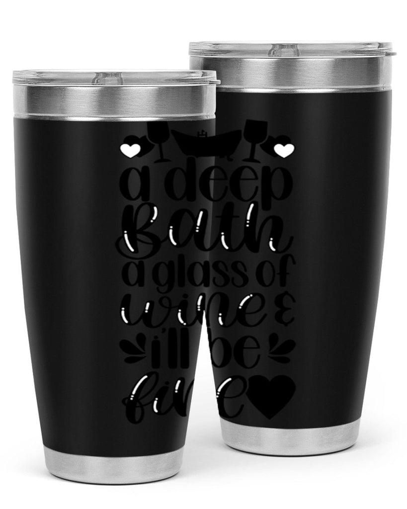 a deep bath a glass 48#- bathroom- Tumbler