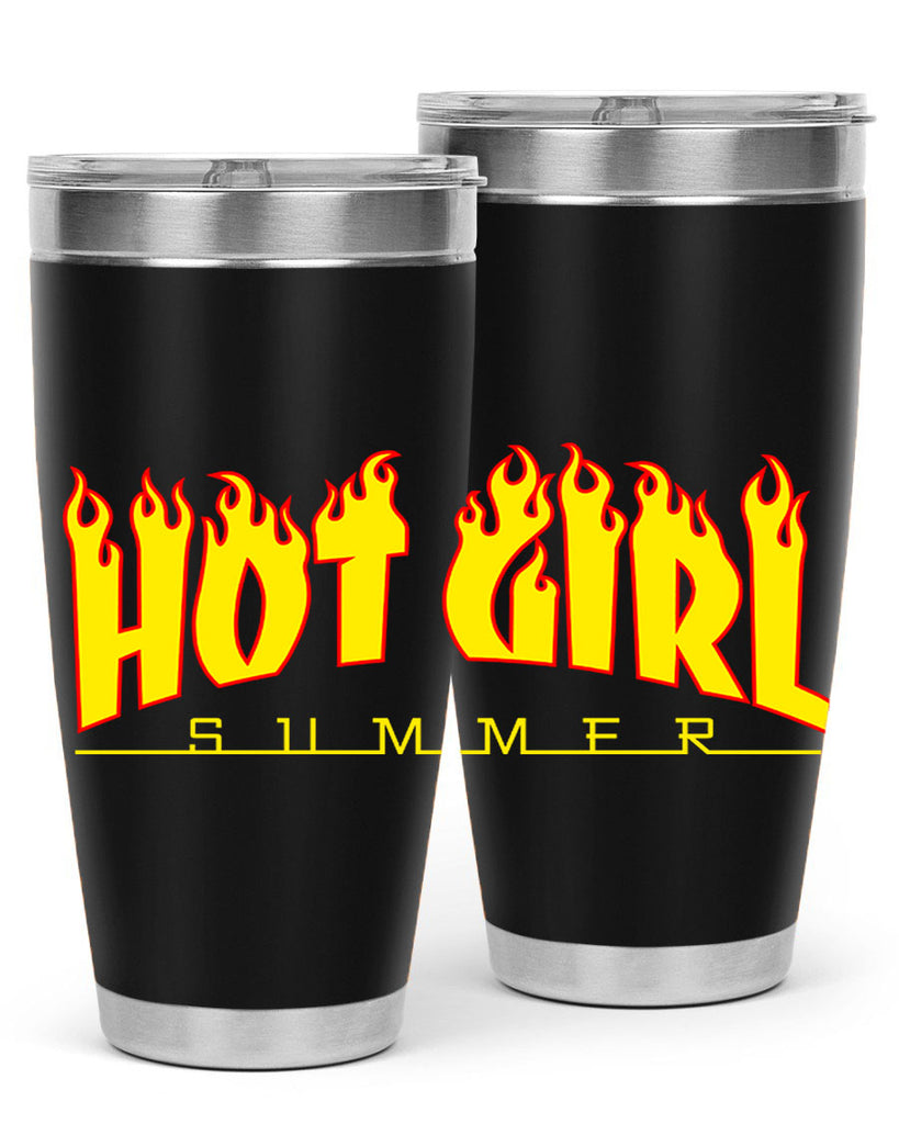 hot girl  summer fire 123#- black words phrases- Cotton Tank