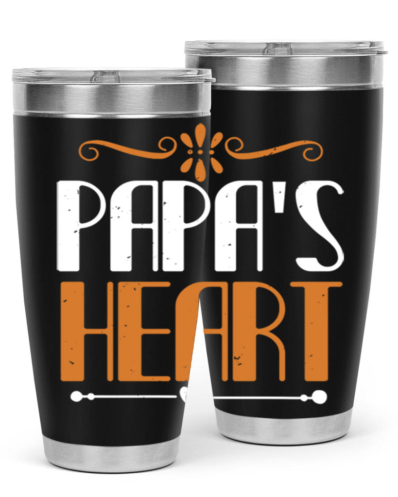 papas heart 13#- grandpa - papa- Tumbler