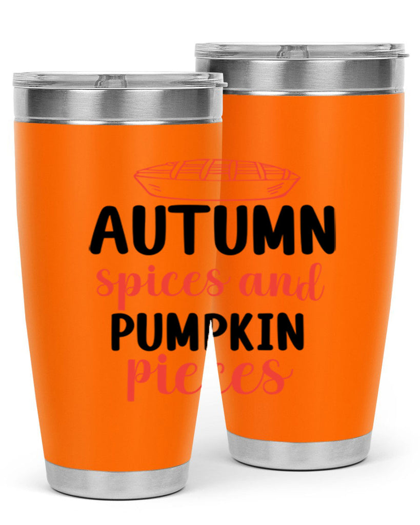 Autumn spices and pumpkin pieces 32#- fall- Tumbler