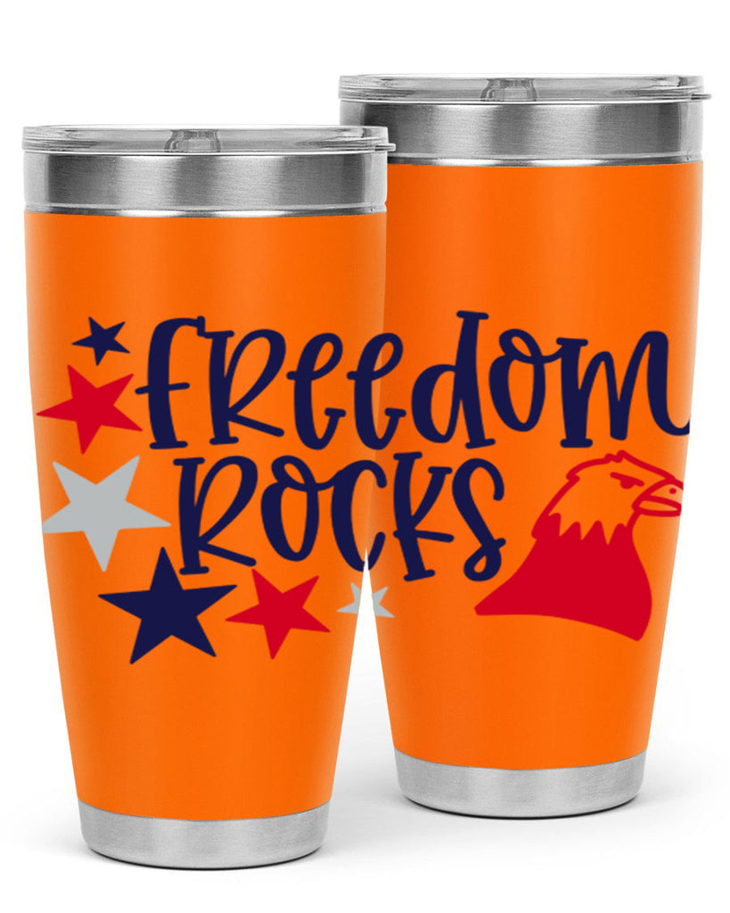 Freedom Rocks Style 148#- Fourt Of July- Tumbler