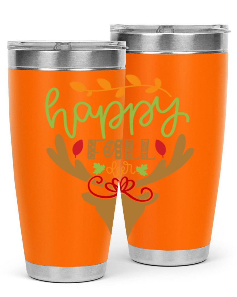 Happy Fall deer 219#- fall- Tumbler