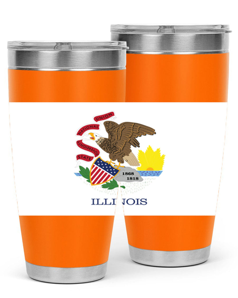 Illinois 39#- Us Flags- Tumbler