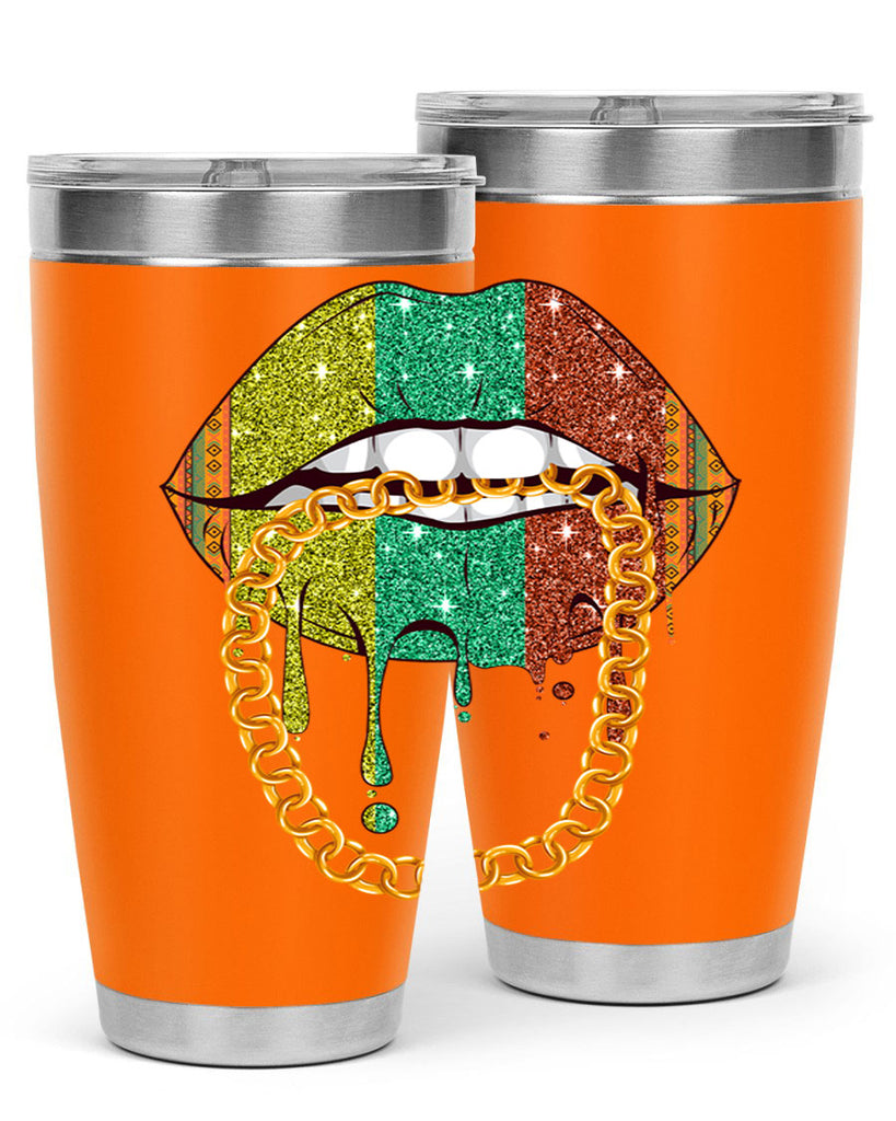 Juneteenth Women Melanin Girl Lips Png 25#- Juneteenth- tumbler