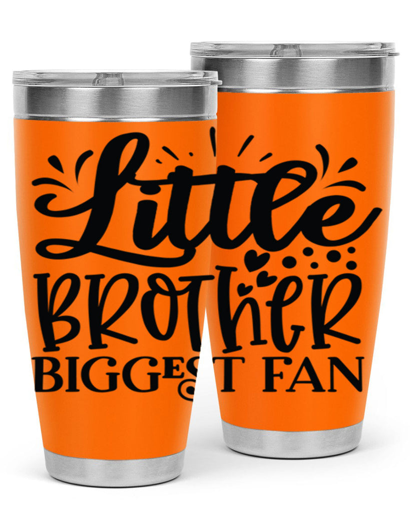 Little Brother Biggest Fan 2056#- baseball- Tumbler