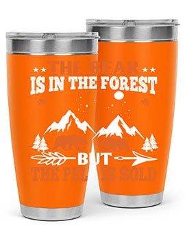 The bear is in the forest, but the pelt is soldd 31#- Bears- Tumbler