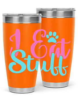 i eat stuff Style 82#- dog- Tumbler