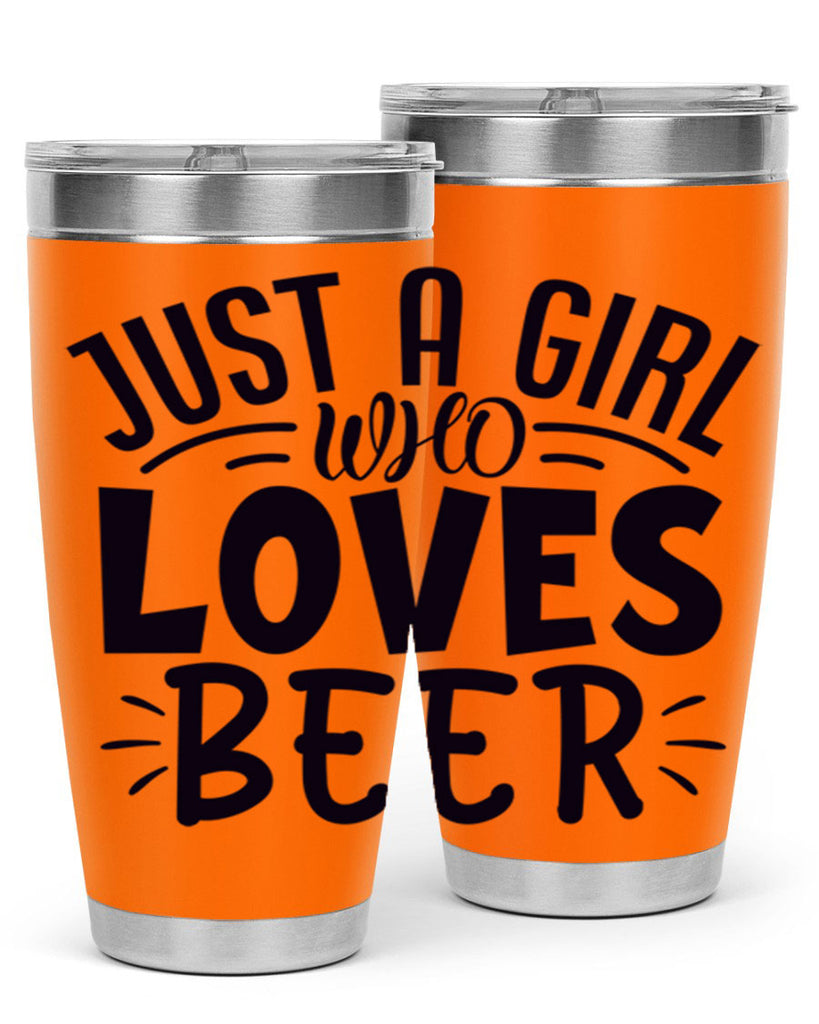 just a girl who loves beer 125#- beer- Tumbler