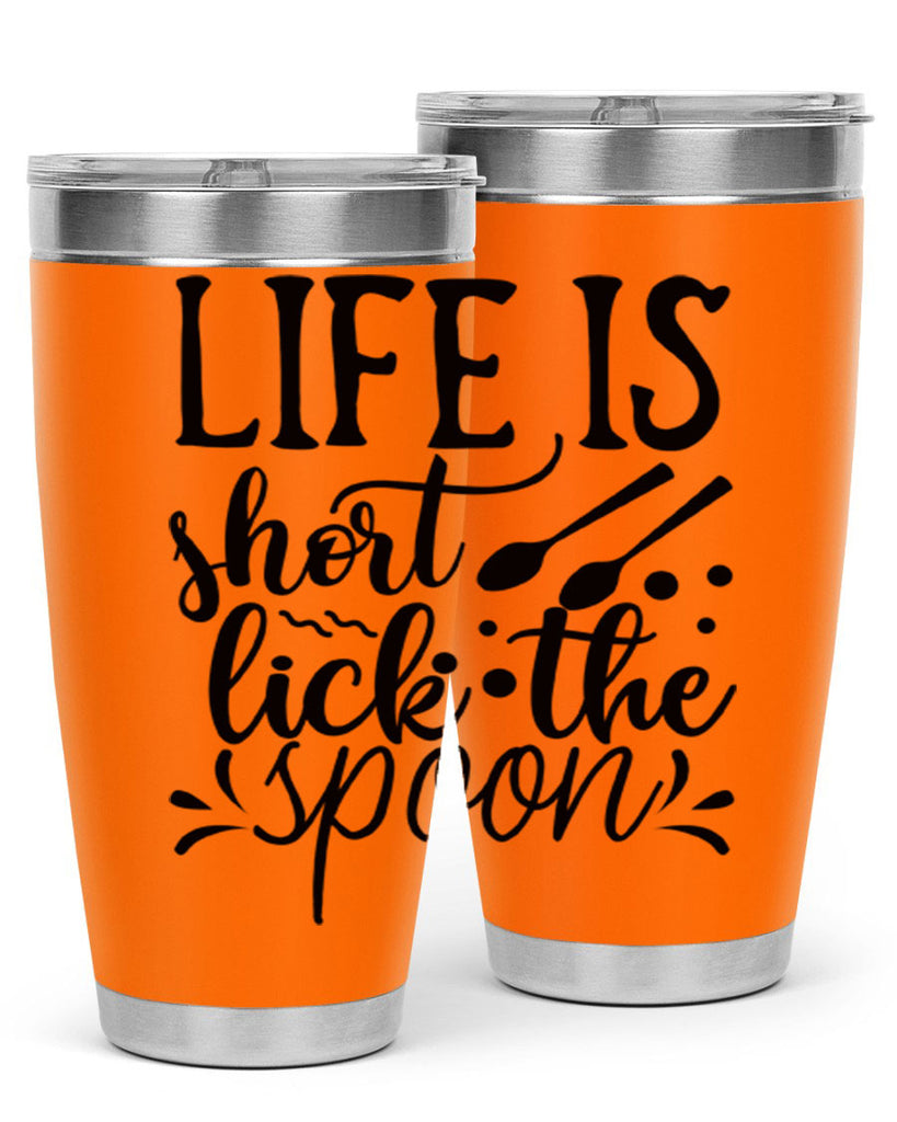 life is short lick the spoon 23#- kitchen- Tumbler