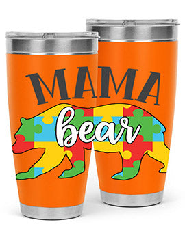 mama bear Style 32#- autism- Tumbler