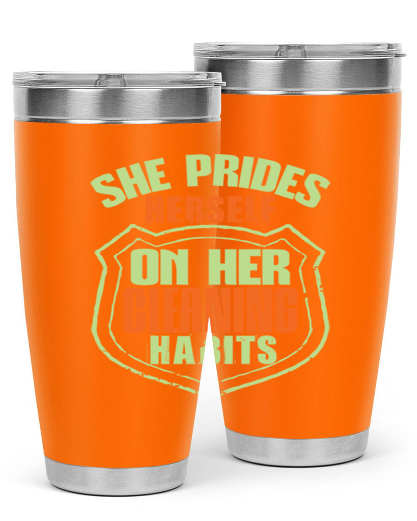she prides hereself on her cleaning habits Style 15#- cleaner- tumbler