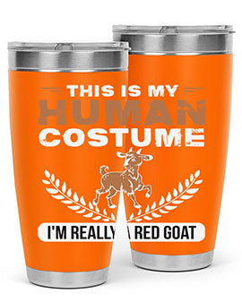 this is my human costume im really a red goat Style 1#- goat- Tumbler