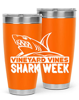 vineyard vines Shark Week Style 8#- shark  fish- Tumbler