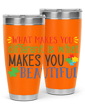 what makes you different is what makes you beautiful Style 3#- autism- Tumbler
