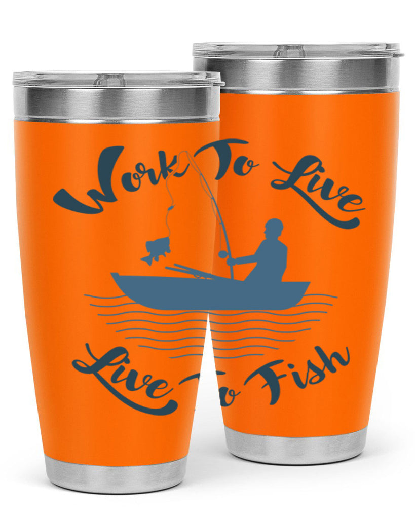 work to live 10#- fishing- Tumbler