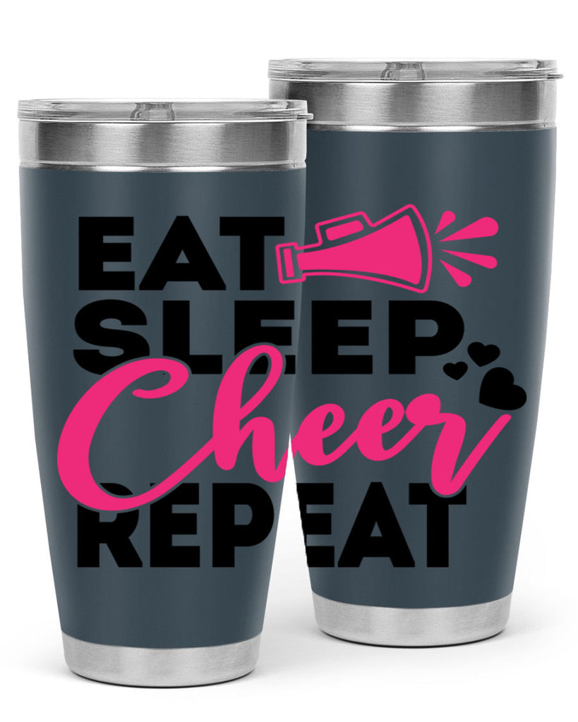 Eat Sleep Cheer Repeate 1315#- cheer- Tumbler