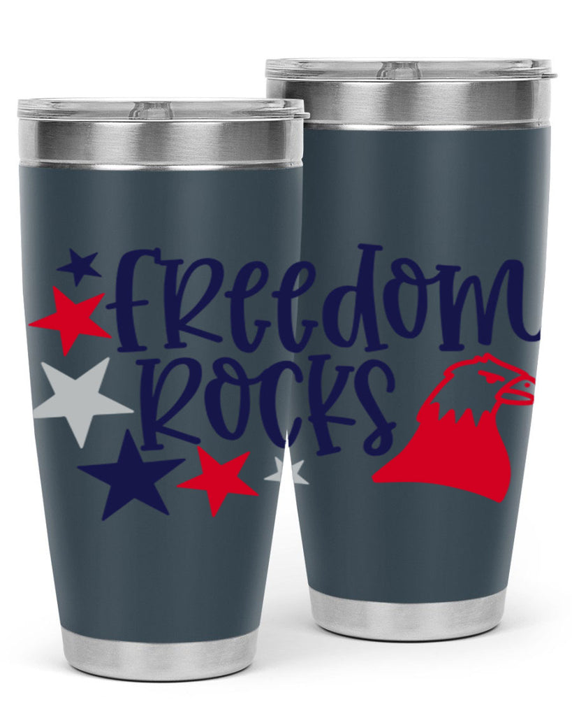 Freedom Rocks Style 148#- Fourt Of July- Tumbler