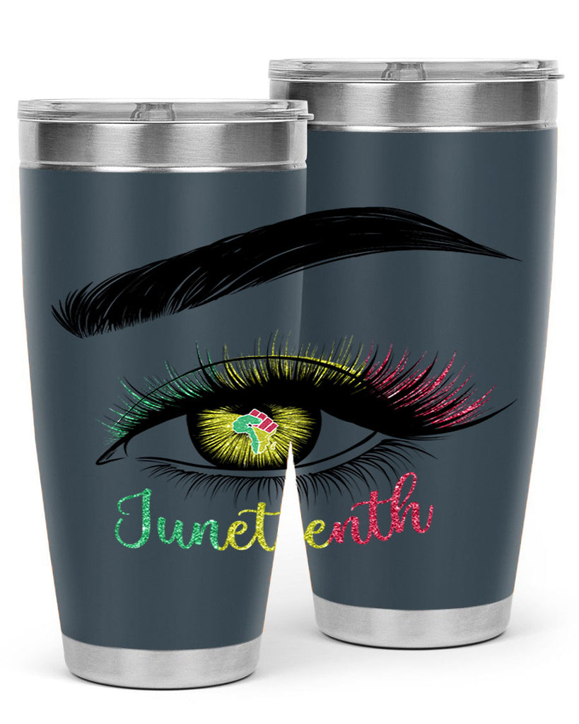 Juneteenth 1865 GirlS Eye 3#- Juneteenth- tumbler