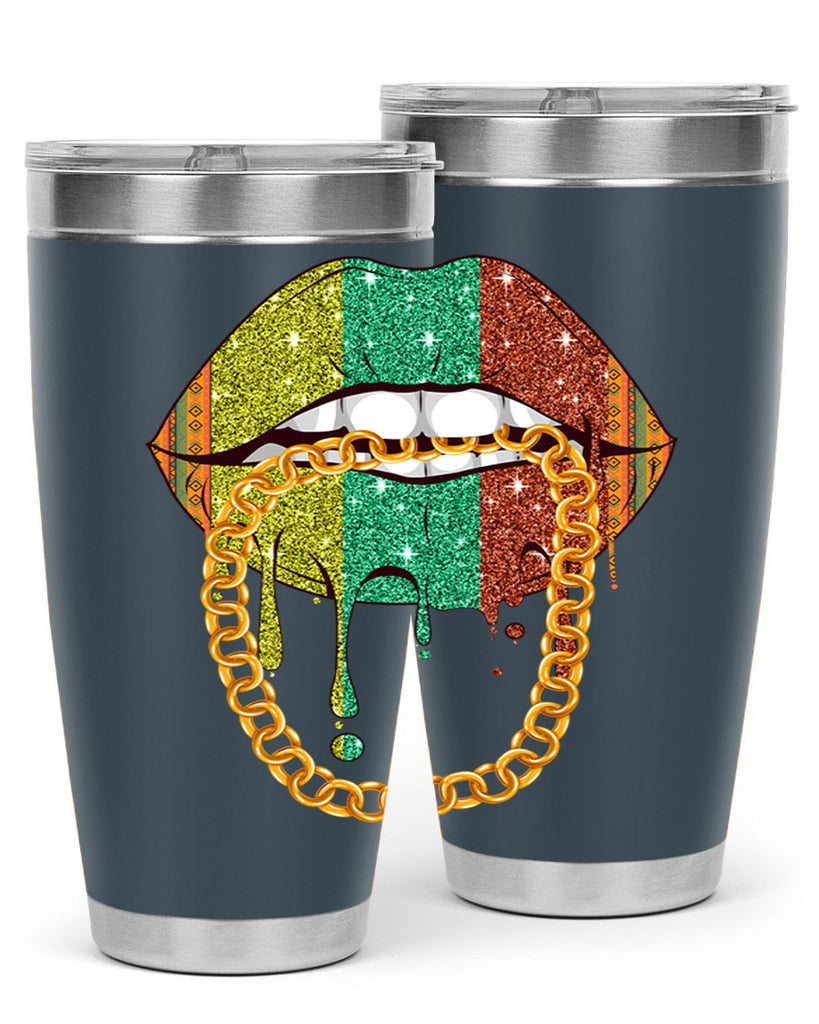 Juneteenth Women Melanin Girl Lips Png 25#- Juneteenth- tumbler