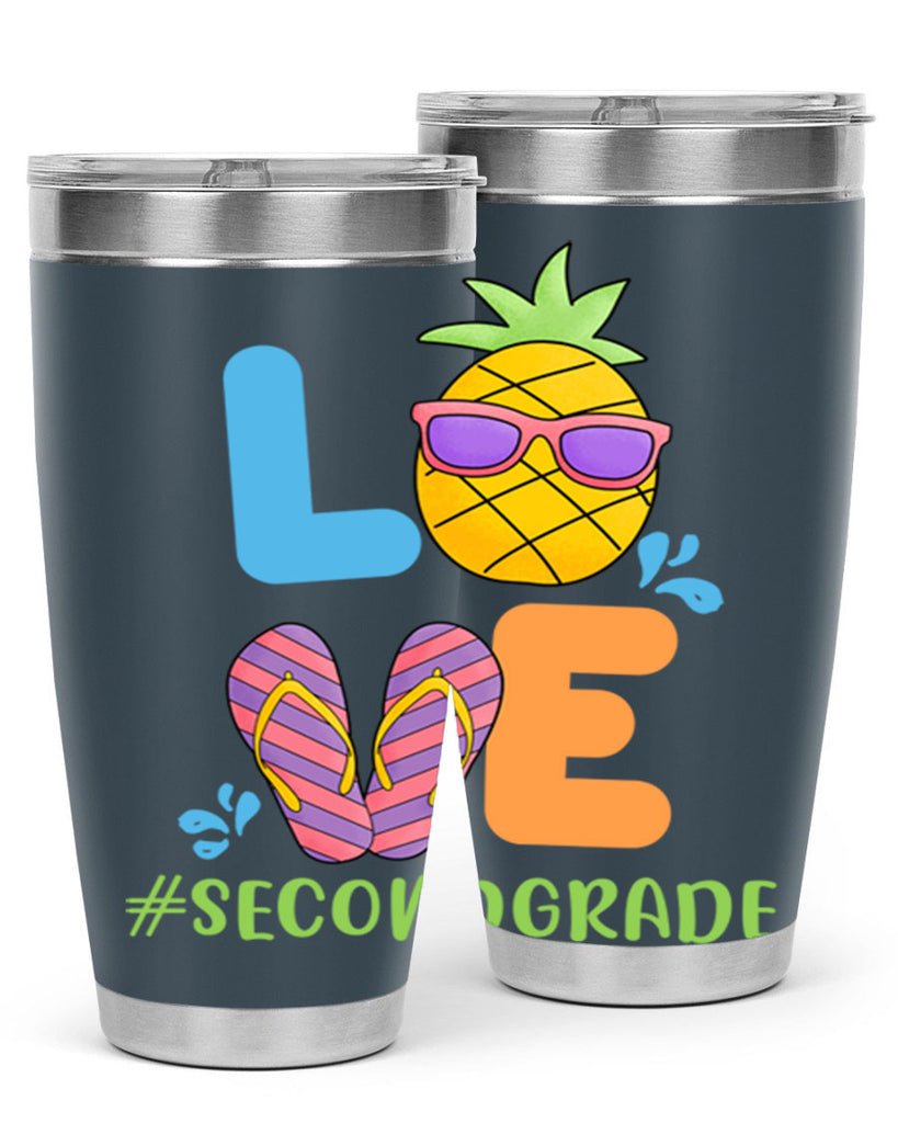 LOVE 2nd Grade Summer Pineapple 17#- second grade- Tumbler