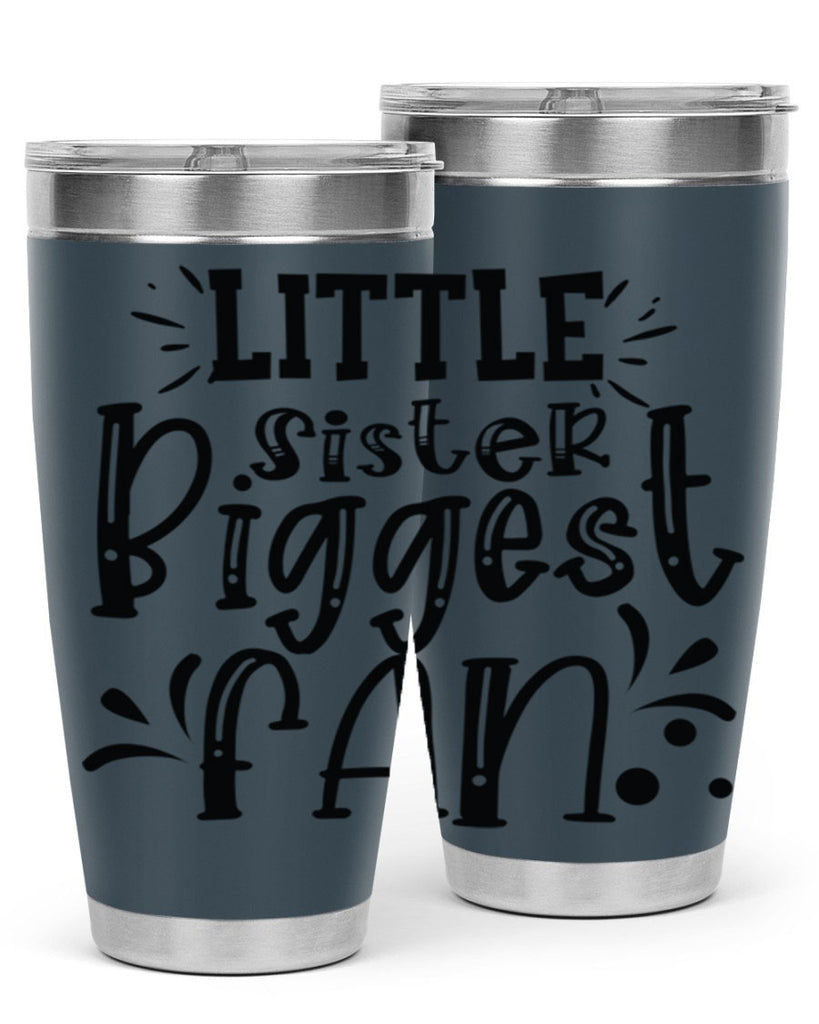 Little Sister Biggest Fan 2055#- baseball- Tumbler