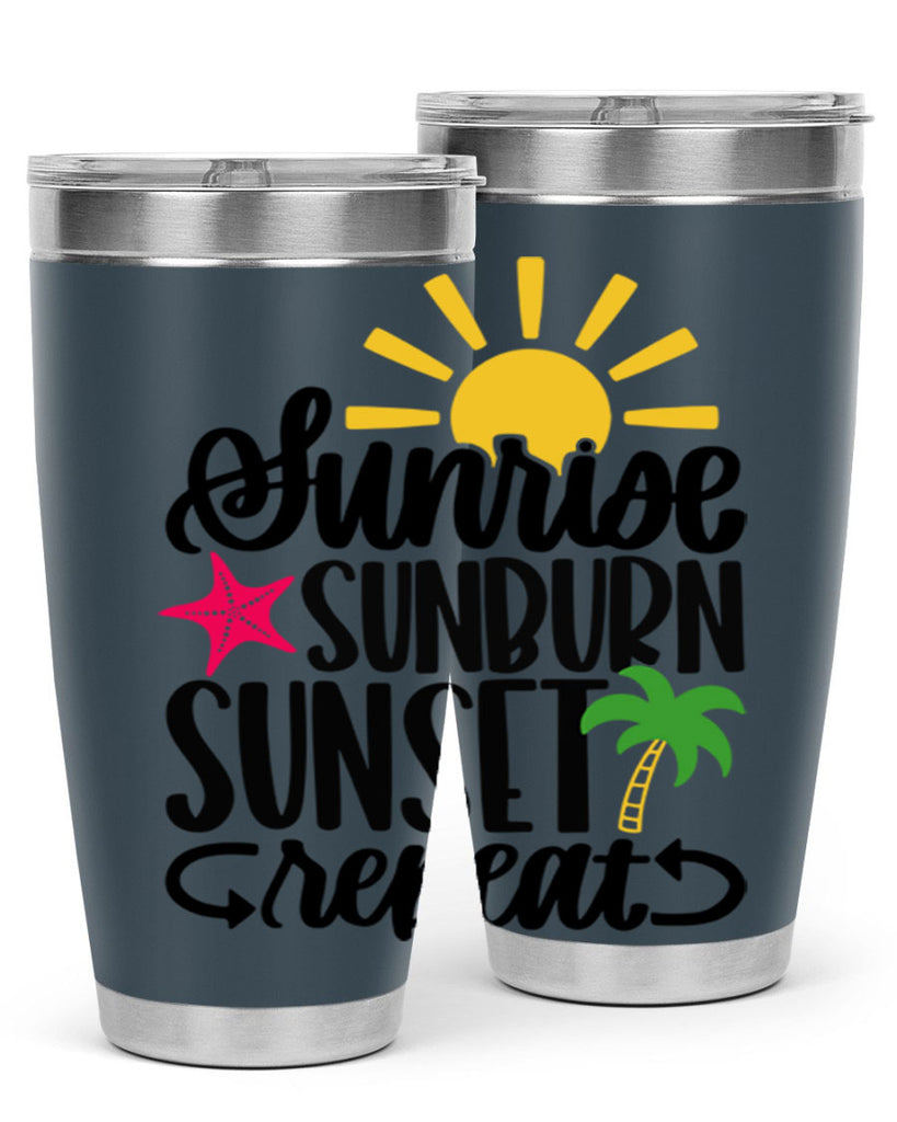 Sunrise Sunburn Sunset Repeat Style 16#- summer- Tumbler