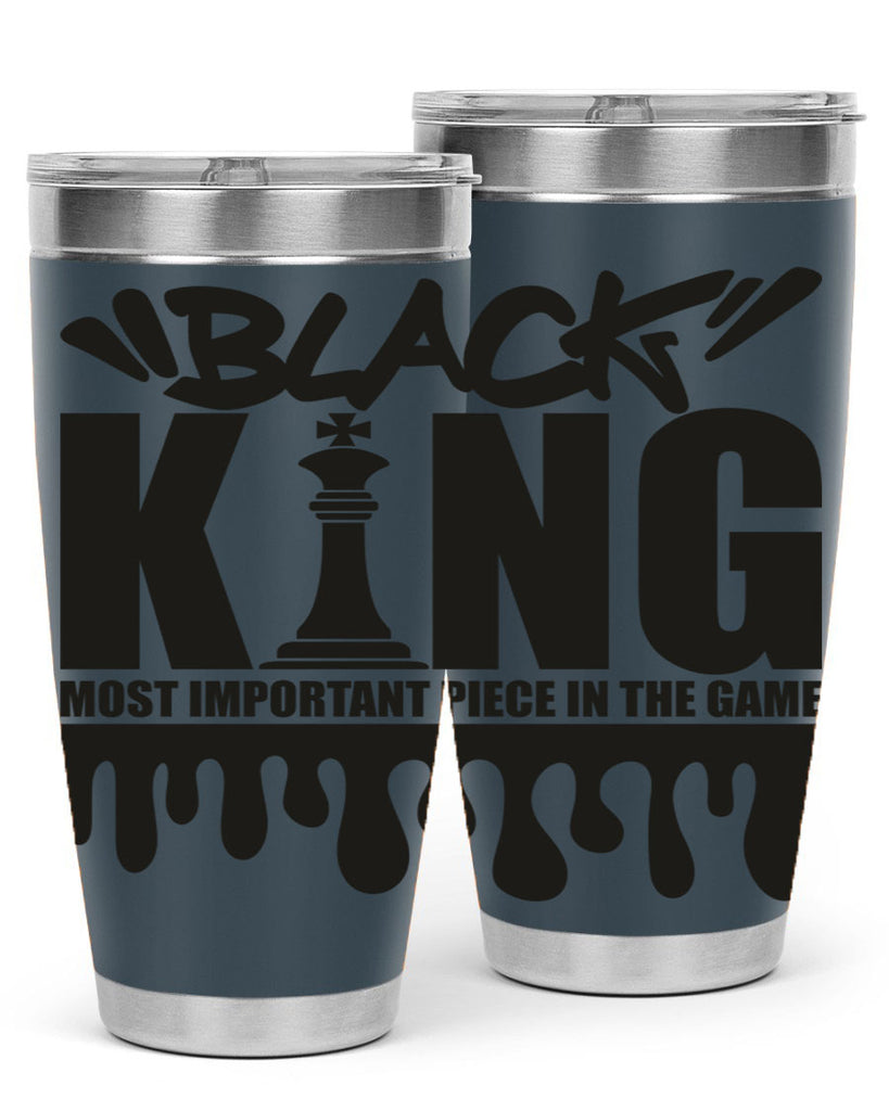 black king 214#- black words phrases- Cotton Tank