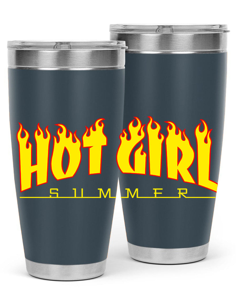hot girl  summer fire 123#- black words phrases- Cotton Tank