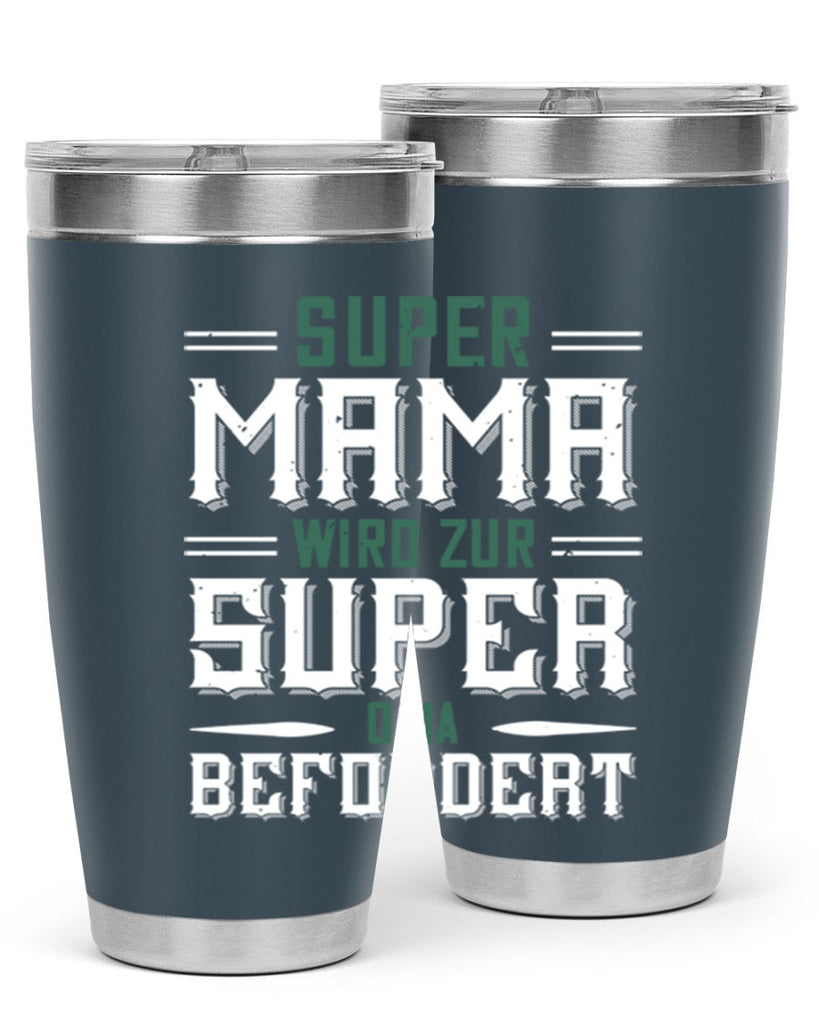 super mama wird zur 9#- grandpa - papa- Tumbler