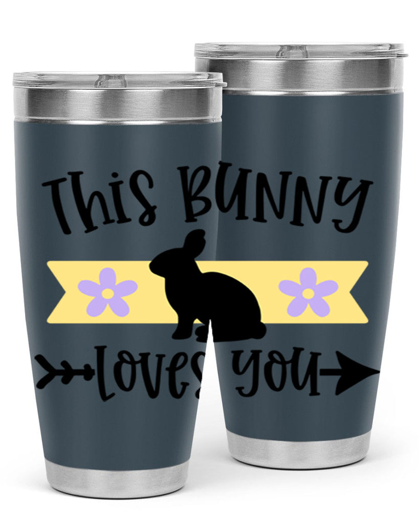 this bunny loves you 10#- easter- Tumbler
