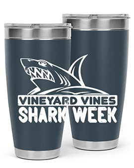 vineyard vines Shark Week Style 8#- shark  fish- Tumbler