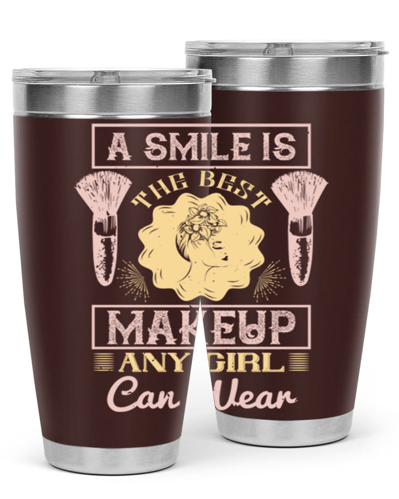 A smile is the best makeup any girl can wear Style 205#- make up- Tumbler
