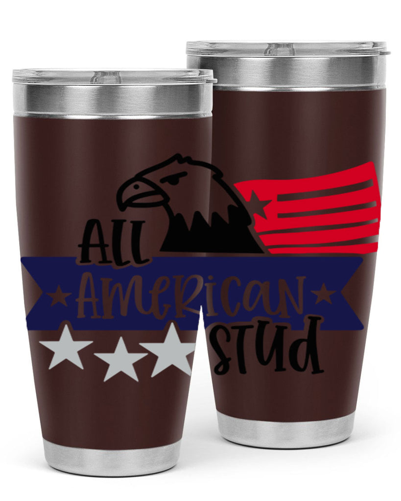 All American Stud Style 142#- Fourt Of July- Tumbler